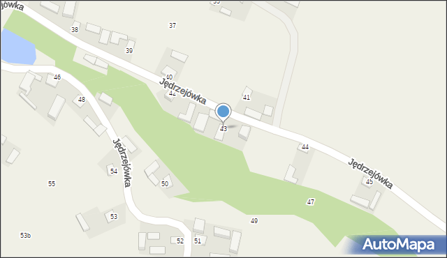 Jędrzejówka, Jędrzejówka, 43, mapa Jędrzejówka
