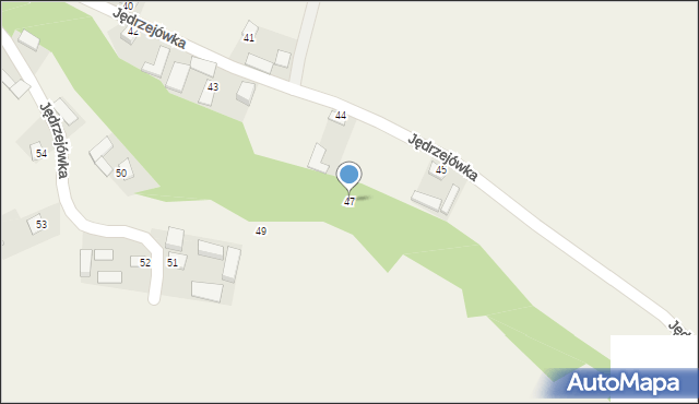 Jędrzejówka, Jędrzejówka, 47, mapa Jędrzejówka