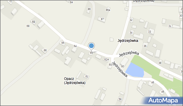 Jędrzejówka, Jędrzejówka, 63, mapa Jędrzejówka