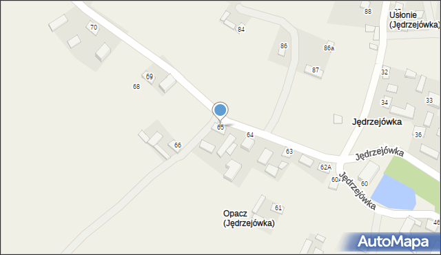 Jędrzejówka, Jędrzejówka, 65, mapa Jędrzejówka