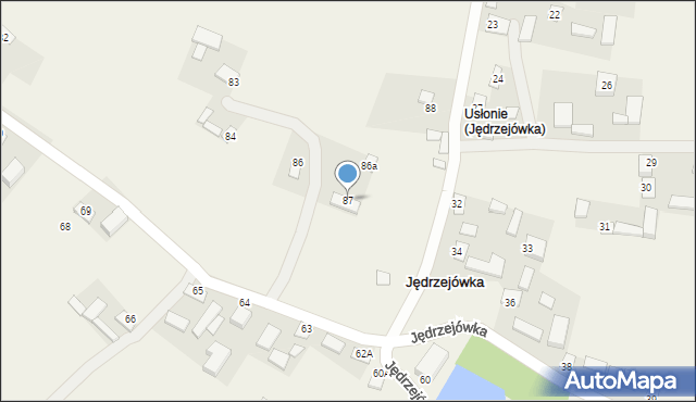 Jędrzejówka, Jędrzejówka, 87, mapa Jędrzejówka