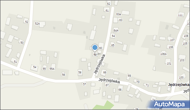 Jędrzejówka, Jędrzejówka, 59, mapa Jędrzejówka