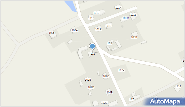 Jędrzychów, Jędrzychów, 102, mapa Jędrzychów