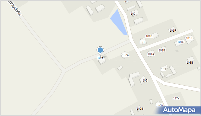 Jędrzychów, Jędrzychów, 102z, mapa Jędrzychów