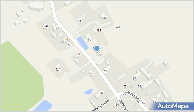 Jędrzychów, Jędrzychów, 53a, mapa Jędrzychów