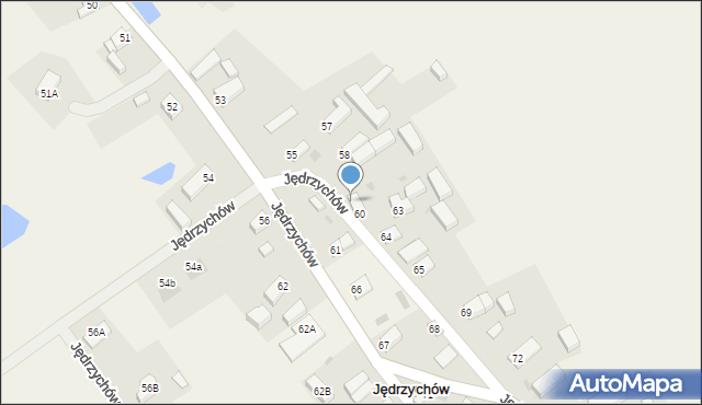 Jędrzychów, Jędrzychów, 60A, mapa Jędrzychów