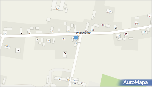 Jędrzychów, Jędrzychów, 8, mapa Jędrzychów