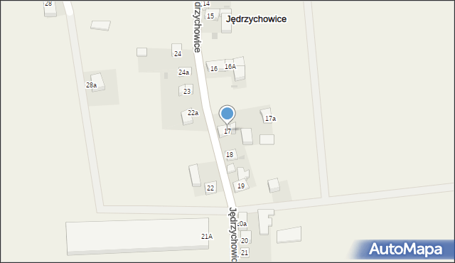 Jędrzychowice, Jędrzychowice, 17, mapa Jędrzychowice