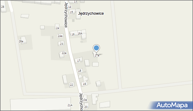 Jędrzychowice, Jędrzychowice, 17a, mapa Jędrzychowice