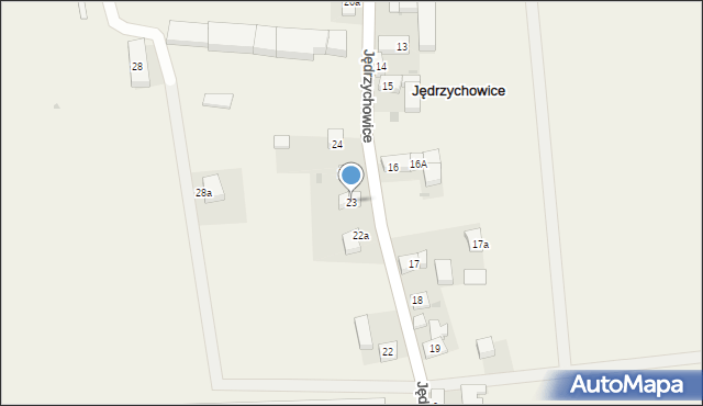 Jędrzychowice, Jędrzychowice, 23, mapa Jędrzychowice
