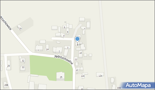 Jędrzychowice, Jędrzychowice, 9, mapa Jędrzychowice