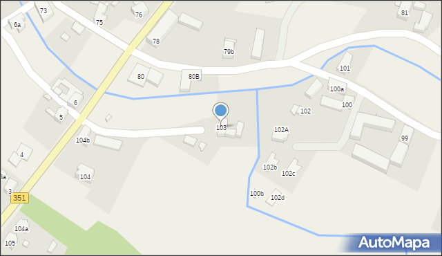 Jędrzychowice, Jędrzychowice, 103, mapa Jędrzychowice