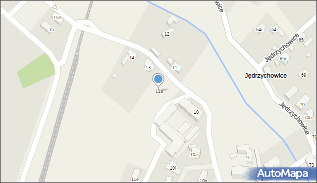 Jędrzychowice, Jędrzychowice, 11a, mapa Jędrzychowice