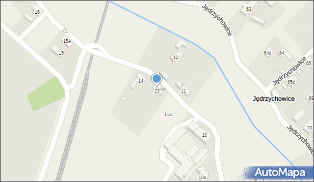 Jędrzychowice, Jędrzychowice, 13, mapa Jędrzychowice