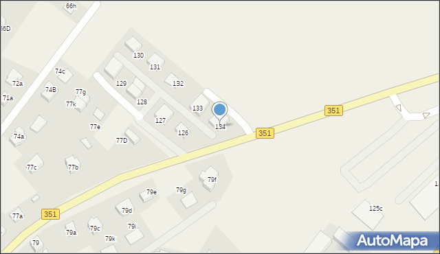 Jędrzychowice, Jędrzychowice, 134, mapa Jędrzychowice