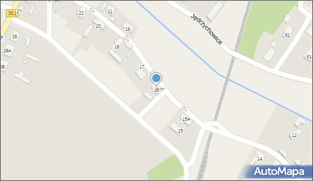 Jędrzychowice, Jędrzychowice, 16, mapa Jędrzychowice