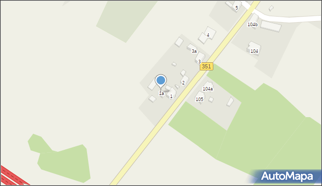 Jędrzychowice, Jędrzychowice, 1a, mapa Jędrzychowice