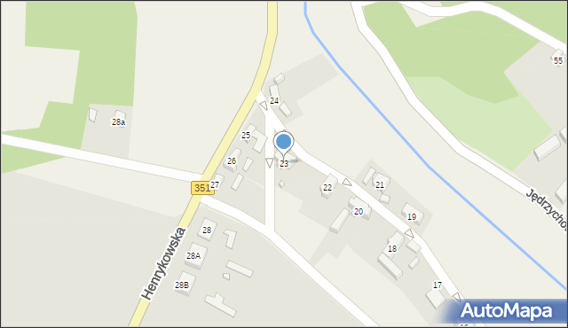 Jędrzychowice, Jędrzychowice, 23, mapa Jędrzychowice