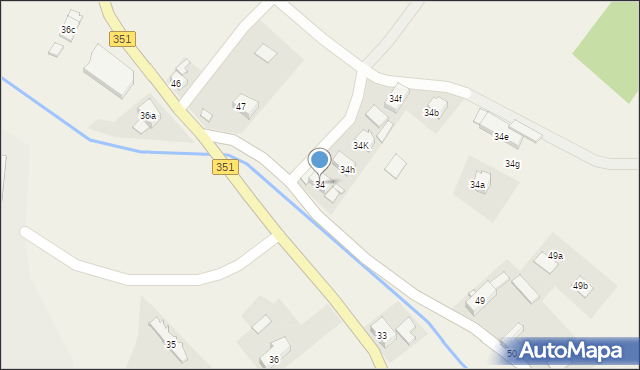 Jędrzychowice, Jędrzychowice, 34, mapa Jędrzychowice