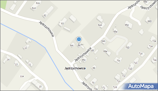 Jędrzychowice, Jędrzychowice, 64, mapa Jędrzychowice
