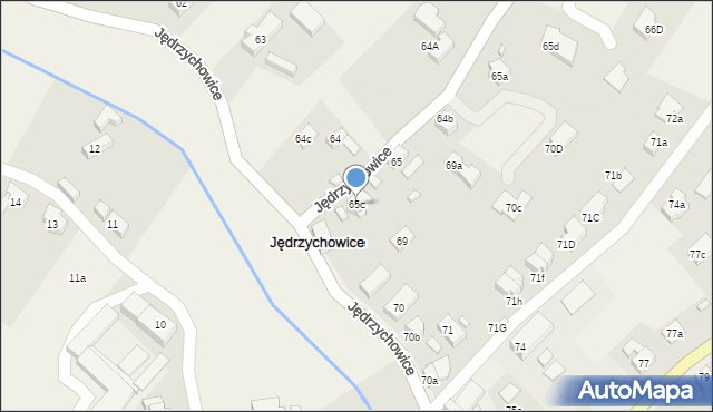 Jędrzychowice, Jędrzychowice, 65c, mapa Jędrzychowice