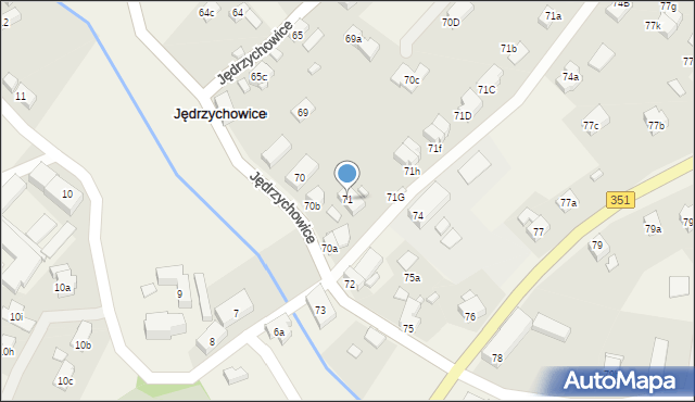 Jędrzychowice, Jędrzychowice, 71, mapa Jędrzychowice