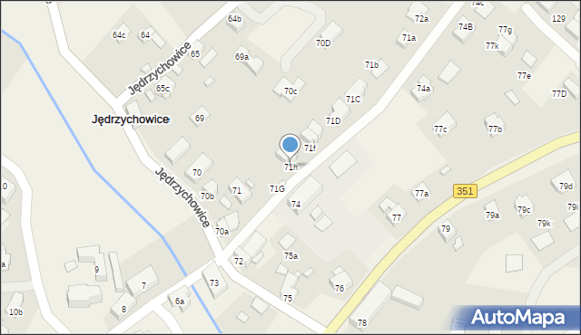 Jędrzychowice, Jędrzychowice, 71h, mapa Jędrzychowice