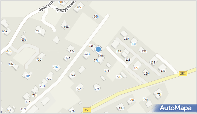 Jędrzychowice, Jędrzychowice, 77h, mapa Jędrzychowice