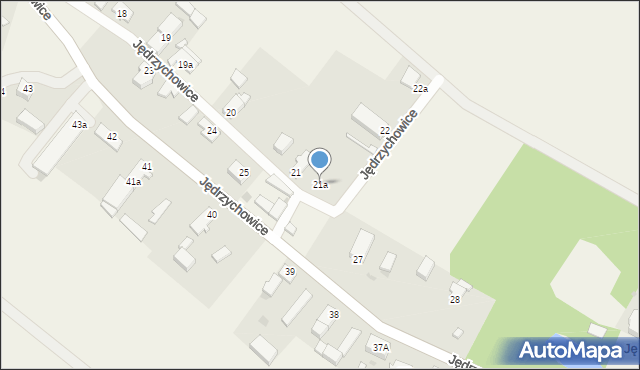 Jędrzychowice, Jędrzychowice, 21a, mapa Jędrzychowice