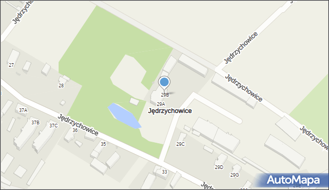 Jędrzychowice, Jędrzychowice, 29B, mapa Jędrzychowice