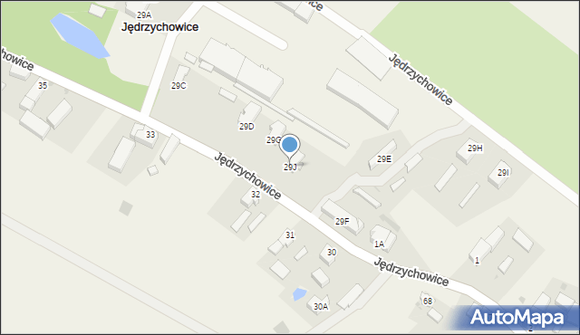 Jędrzychowice, Jędrzychowice, 29J, mapa Jędrzychowice