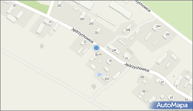 Jędrzychowice, Jędrzychowice, 31, mapa Jędrzychowice