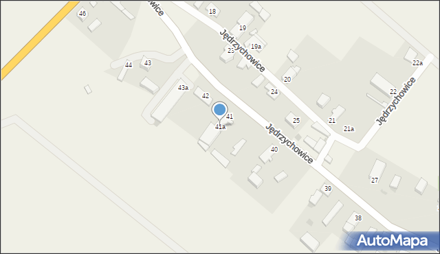 Jędrzychowice, Jędrzychowice, 41a, mapa Jędrzychowice