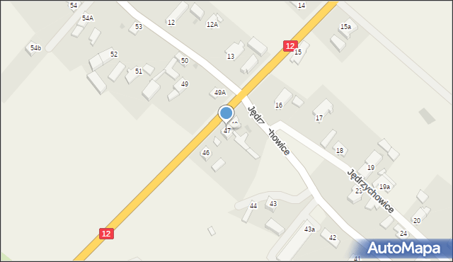Jędrzychowice, Jędrzychowice, 47, mapa Jędrzychowice