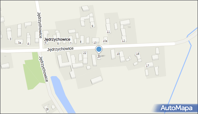 Jędrzychowice, Jędrzychowice, 20, mapa Jędrzychowice