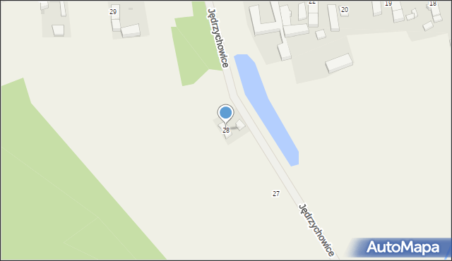 Jędrzychowice, Jędrzychowice, 28, mapa Jędrzychowice