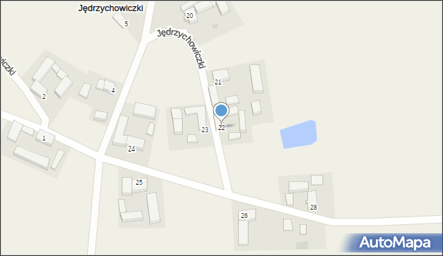 Jędrzychowiczki, Jędrzychowiczki, 22, mapa Jędrzychowiczki