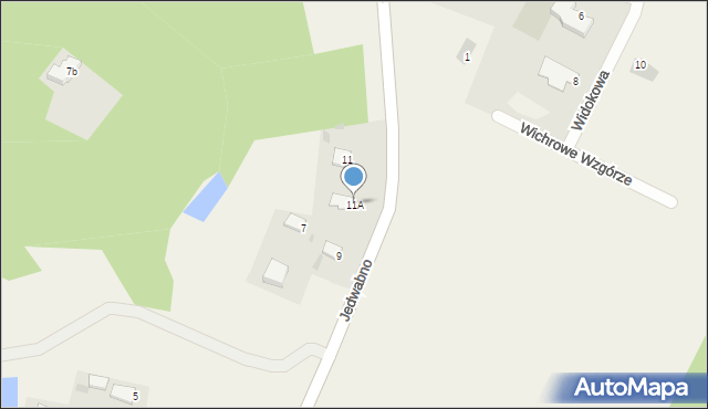 Jedwabno, Jedwabno, 11A, mapa Jedwabno
