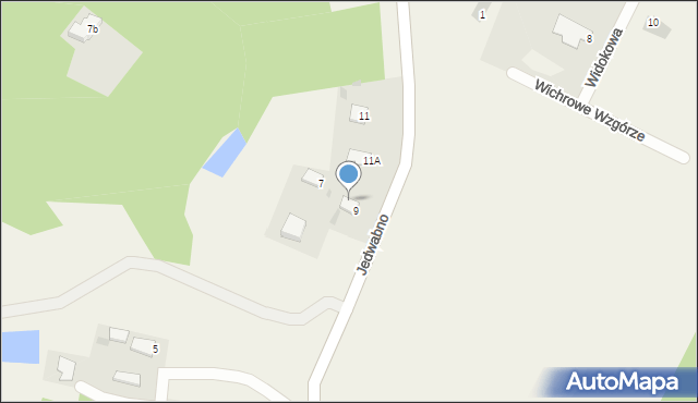 Jedwabno, Jedwabno, 9a, mapa Jedwabno