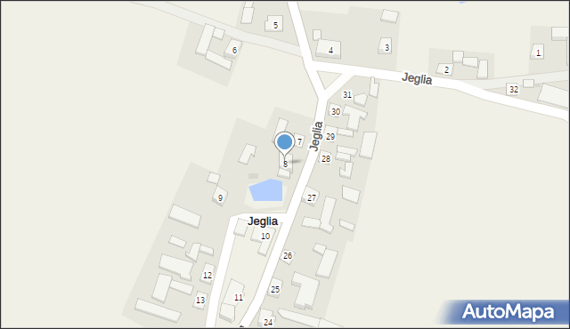 Jeglia, Jeglia, 8, mapa Jeglia