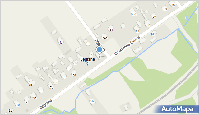 Jęgrzna, Jęgrzna, 1, mapa Jęgrzna