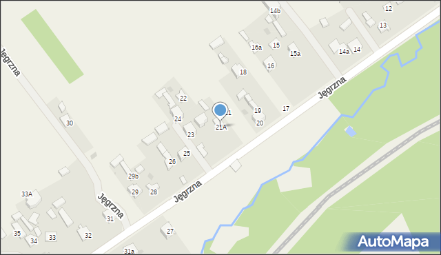 Jęgrzna, Jęgrzna, 21A, mapa Jęgrzna