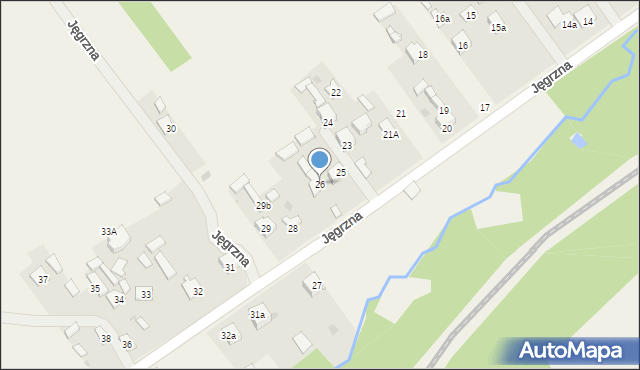 Jęgrzna, Jęgrzna, 26, mapa Jęgrzna