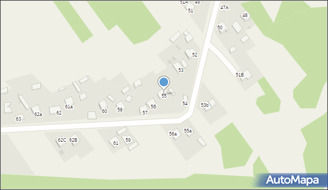 Jęgrzna, Jęgrzna, 55, mapa Jęgrzna