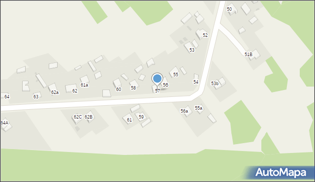 Jęgrzna, Jęgrzna, 57, mapa Jęgrzna