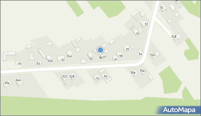 Jęgrzna, Jęgrzna, 58, mapa Jęgrzna