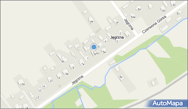 Jęgrzna, Jęgrzna, 6a, mapa Jęgrzna