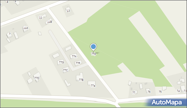 Jęgrzna, Jęgrzna, 77p, mapa Jęgrzna