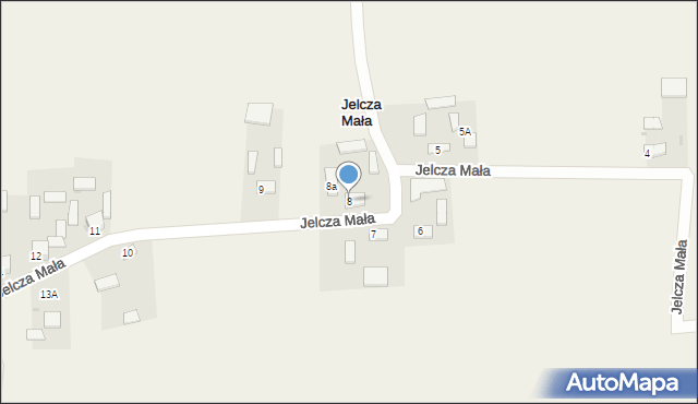 Jelcza Mała, Jelcza Mała, 8, mapa Jelcza Mała