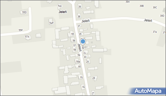 Jeleń, Jeleń, 32, mapa Jeleń